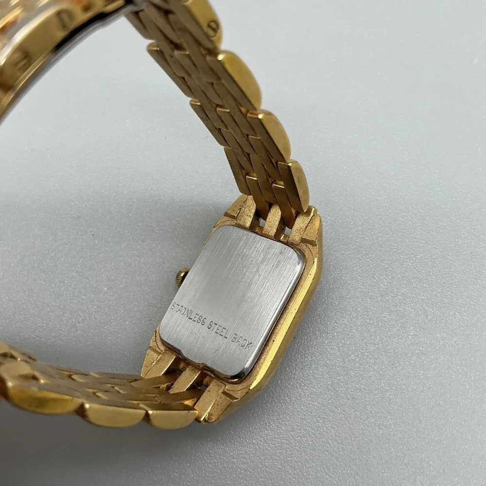 Daniel Mink Womens Watch 20mm White Dial Gold Tone Bracelet New Battery 5.75